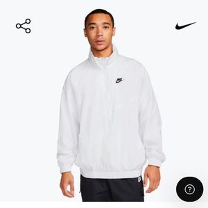 Nike Men's White Windbreaker Jacket